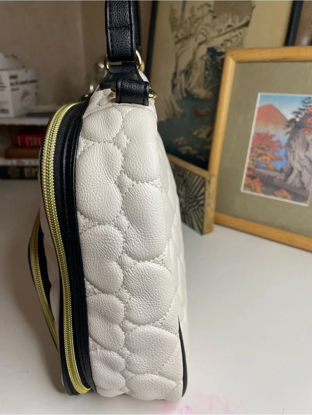 Betsey Johnson Quilted Heart-Pattern Insulated Lunch Bag